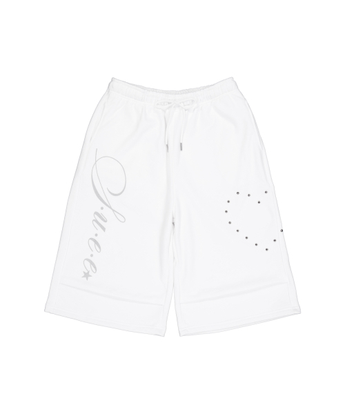 SETUP-EXE(セットアップイーエックスイー)の「HEART STUD LOGO BERMUDA PANTS / WHITE(その他パンツ・レディース・その他・OS)」の7枚目の写真