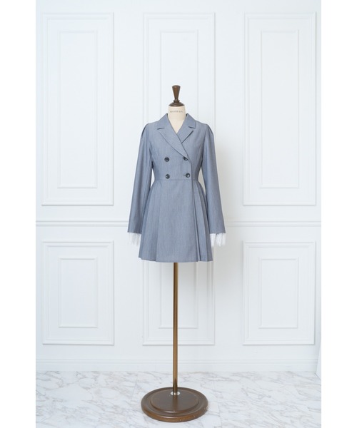 MISTREASS(ミストレアス)の「Lace cuffs jacket dress(テーラードジャケット・レディース・グレー/モカ・FREE)」の6枚目の写真