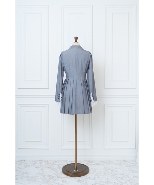 MISTREASS(ミストレアス)の「Lace cuffs jacket dress(テーラードジャケット・レディース・グレー/モカ・FREE)」の8枚目の写真