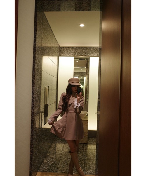 MISTREASS(ミストレアス)の「Lace cuffs jacket dress(テーラードジャケット・レディース・グレー/モカ・FREE)」の15枚目の写真