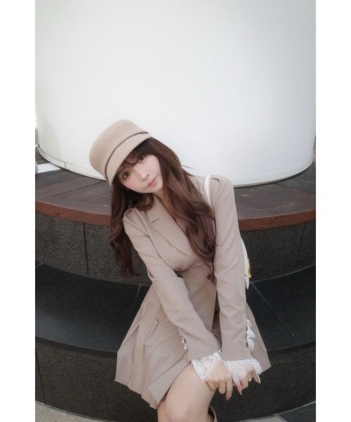 MISTREASS(ミストレアス)の「Lace cuffs jacket dress(テーラードジャケット・レディース・グレー/モカ・FREE)」の18枚目の写真