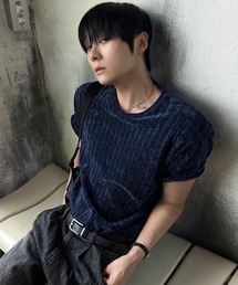 ベロアラウンド半袖Tシャツ