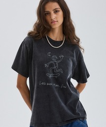 PARROTT CANVAS | Vintage Print S/S T-shirt ”Less push”(Tシャツ/カットソー)