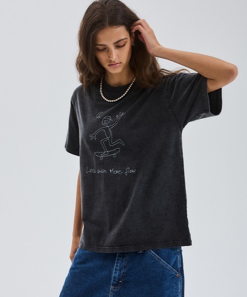 PARROTT CANVAS（パロットキャンバス）の「Vintage Print S/S T-shirt ”Less push”（Tシャツ/カットソー・レディース・ブラック・FREE）」の3枚目の写真