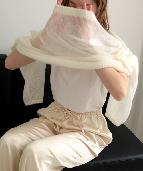 DONOBAN(ドノバン)の「マットサテンイージーパンツ(その他パンツ・レディース・ホワイト/ピンク/ブラウン・ONE SIZE)」の12枚目の写真