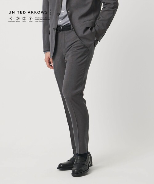 UNITED ARROWS（ユナイテッドアローズ）の「ウールルック ノープリーツ テーパード パンツ UA COZY　ウォッシャブル　ヨコストレッチ（スラックス・メンズ・ダークグレー/モカ・XXL/L/M/XL/S/XXXL）」の2枚目の写真