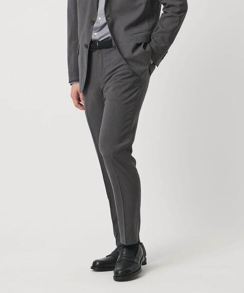 UNITED ARROWS（ユナイテッドアローズ）の「ウールルック ノープリーツ テーパード パンツ UA COZY　ウォッシャブル　ヨコストレッチ（スラックス・メンズ・ダークグレー/モカ・XXL/L/M/XL/S/XXXL）」の16枚目の写真