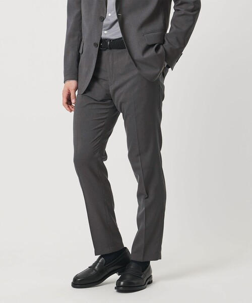 UNITED ARROWS（ユナイテッドアローズ）の「ウールルック ノープリーツ テーパード パンツ UA COZY　ウォッシャブル　ヨコストレッチ（スラックス・メンズ・ダークグレー/モカ・XXL/L/M/XL/S/XXXL）」の17枚目の写真