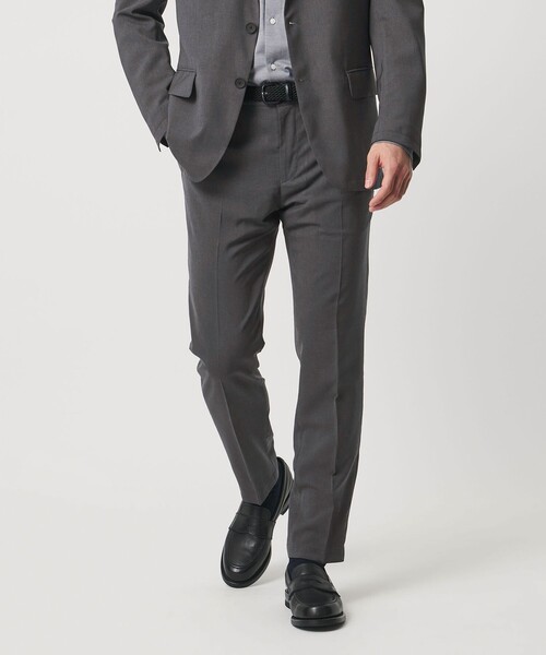 UNITED ARROWS（ユナイテッドアローズ）の「ウールルック ノープリーツ テーパード パンツ UA COZY　ウォッシャブル　ヨコストレッチ（スラックス・メンズ・ダークグレー/モカ・XXL/L/M/XL/S/XXXL）」の18枚目の写真