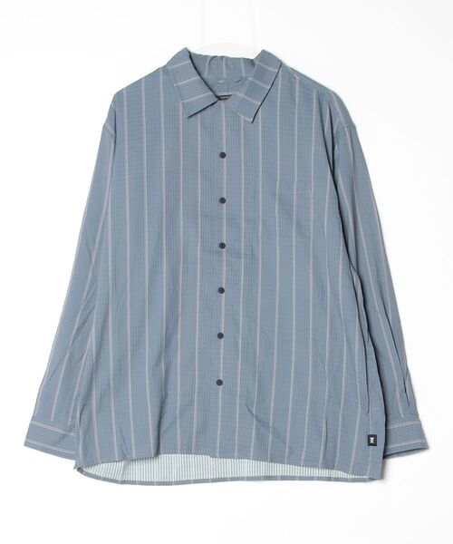 ROARK REVIVAL(ロアークリバイバル)の「【ROARK】"VERTICAL STRIPE" BLESS UP L/S(シャツ/ブラウス・メンズ・グレー・MEDIUM/X-LARGE/LARGE)」の4枚目の写真