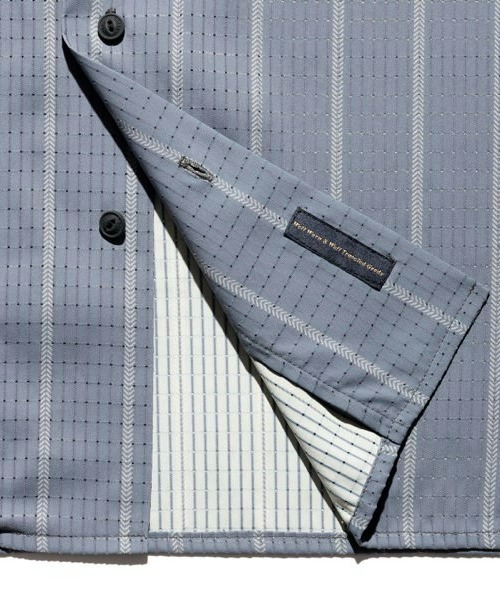 ROARK REVIVAL(ロアークリバイバル)の「【ROARK】"VERTICAL STRIPE" BLESS UP L/S(シャツ/ブラウス・メンズ・グレー・MEDIUM/X-LARGE/LARGE)」の3枚目の写真