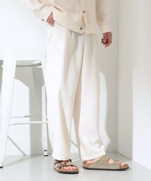 THE SHOP TK  | パナマメッシュ ワイドイージーパンツ 洗濯機OK／セットアップ可(その他パンツ)