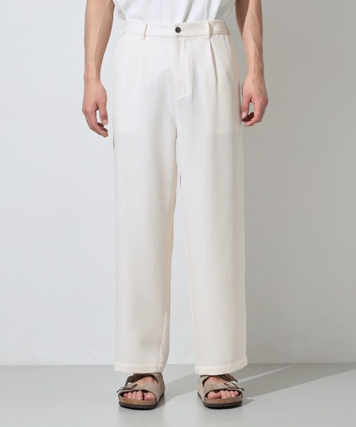 THE SHOP TK (ザ ショップ ティーケー )の「パナマメッシュ ワイドイージーパンツ 洗濯機OK/セットアップ可(その他パンツ・メンズ・アイボリー・02/03)」の8枚目の写真