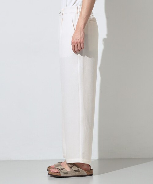 THE SHOP TK (ザ ショップ ティーケー )の「パナマメッシュ ワイドイージーパンツ 洗濯機OK/セットアップ可(その他パンツ・メンズ・アイボリー・02/03)」の7枚目の写真