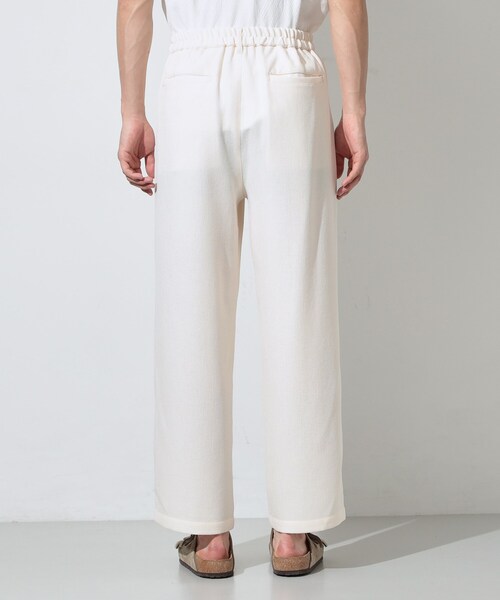 THE SHOP TK (ザ ショップ ティーケー )の「パナマメッシュ ワイドイージーパンツ 洗濯機OK/セットアップ可(その他パンツ・メンズ・アイボリー・02/03)」の6枚目の写真