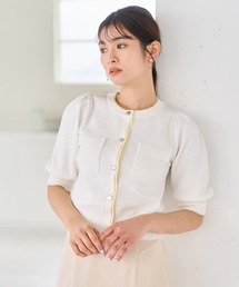 31 Sons de mode（トランテアン　ソン　ドゥ　モード）の「2026春夏新作 配色スパンコールカーディガン（カーディガン/ボレロ）」