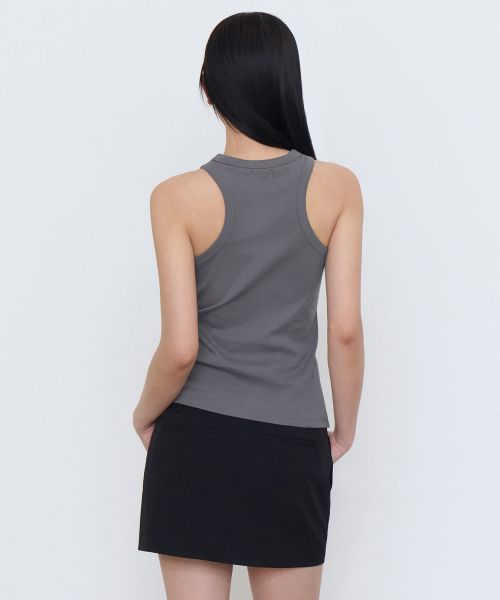 MUSINSA STANDARD WOMAN（ムシンサスタンダードウーマン）の「ウィメンズレーサータンクトップ [ティタン グレー]（Tシャツ/カットソー・レディース・その他・SMALL/MEDIUM/LARGE/X-SMALL）」の3枚目の写真