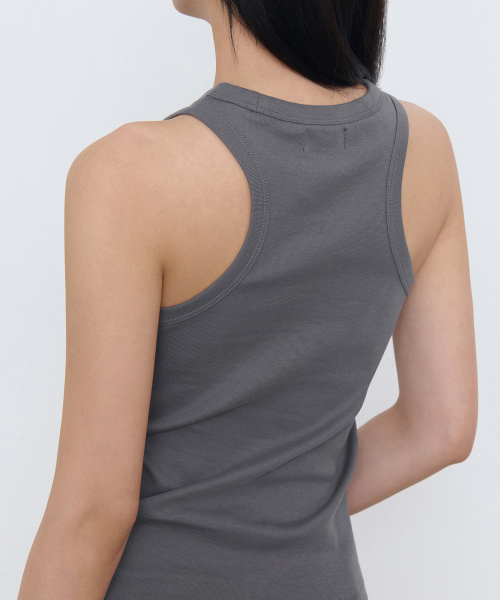 MUSINSA STANDARD WOMAN（ムシンサスタンダードウーマン）の「ウィメンズレーサータンクトップ [ティタン グレー]（Tシャツ/カットソー・レディース・その他・SMALL/MEDIUM/LARGE/X-SMALL）」の5枚目の写真
