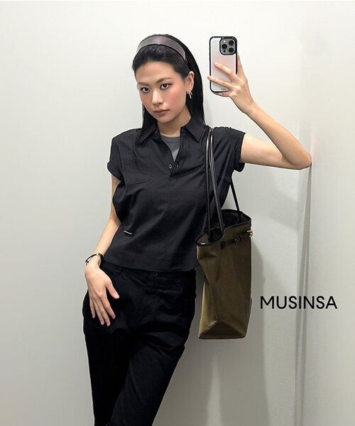 MUSINSA STANDARD WOMAN（ムシンサスタンダードウーマン）の「ウィメンズレーサータンクトップ [ティタン グレー]（Tシャツ/カットソー・レディース・その他・SMALL/MEDIUM/LARGE/X-SMALL）」の7枚目の写真
