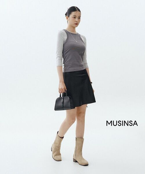 MUSINSA STANDARD WOMAN（ムシンサスタンダードウーマン）の「ウィメンズレーサータンクトップ [ティタン グレー]（Tシャツ/カットソー・レディース・その他・SMALL/MEDIUM/LARGE/X-SMALL）」の8枚目の写真