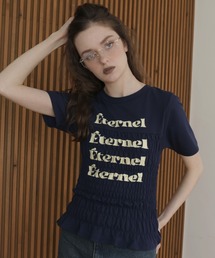 シャーリングコンパクトロゴTシャツ