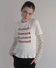 シャーリングコンパクトロゴTシャツ