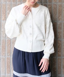 DOLLUPOOPS（ドールアップウップス）の「Flower Jacquard Knit Top(フラワージャガードニットトップス)（カーディガン/ボレロ）」
