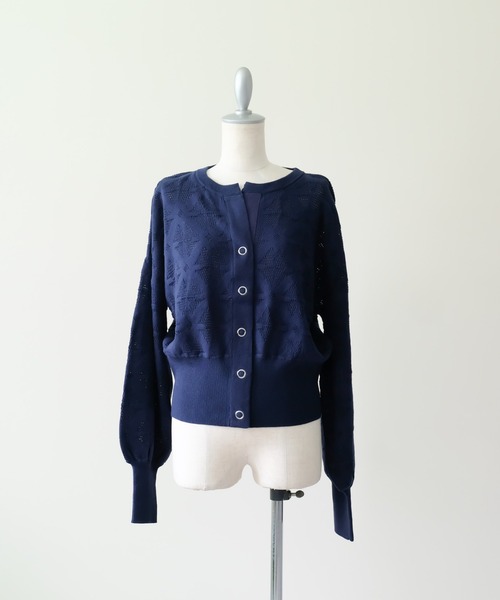 DOLLUPOOPS(ドールアップウップス)の「Flower Jacquard Knit Top(フラワージャガードニットトップス)(カーディガン/ボレロ・レディース・オフホワイト・FREE)」の16枚目の写真