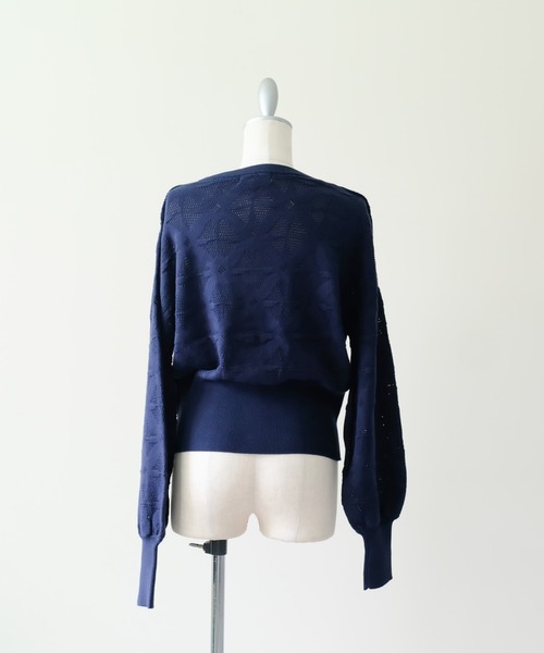 DOLLUPOOPS(ドールアップウップス)の「Flower Jacquard Knit Top(フラワージャガードニットトップス)(カーディガン/ボレロ・レディース・オフホワイト・FREE)」の18枚目の写真