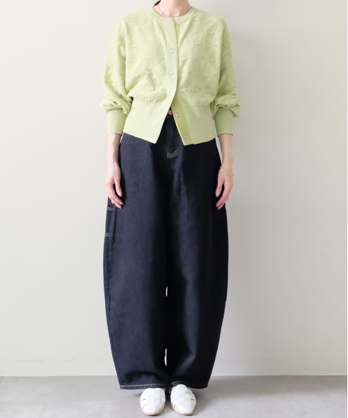 DOLLUPOOPS(ドールアップウップス)の「Flower Jacquard Knit Top(フラワージャガードニットトップス)(カーディガン/ボレロ・レディース・オフホワイト・FREE)」の20枚目の写真