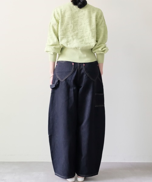 DOLLUPOOPS(ドールアップウップス)の「Flower Jacquard Knit Top(フラワージャガードニットトップス)(カーディガン/ボレロ・レディース・オフホワイト・FREE)」の22枚目の写真