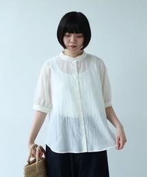 bulle de savon | コットン/キュプラ ローンIBK stand ブラウス(シャツ/ブラウス)