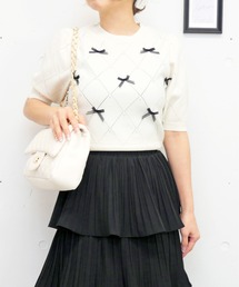 FUN（ファン）の「リボンパールニット（ニット/セーター）」