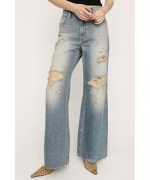 SLY(�X���C)��DAMAGE J/W FLARE PT-C �_���[�W�W���X�g�E�G�X�g�t���A�p���c�V�[ �t�� �ĕ�(�f�j���p���c)