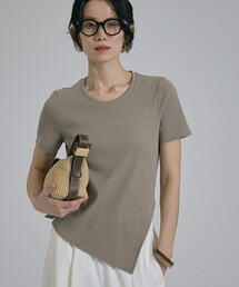 qualite | 【大人ラメ×スリット】ラメテレコTシャツ/春服/夏服(Tシャツ/カットソー)