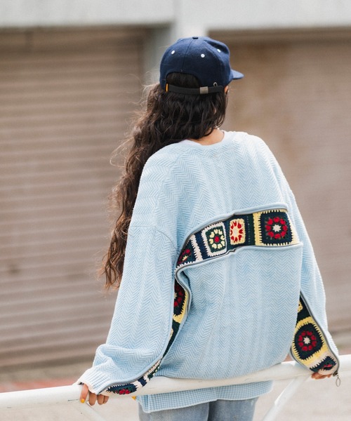UNION（UNION TOKYO）（ユニオン）の「UNION TOKYO ANDREWS CARDIGAN ユニオントーキョー カーディガン（カーディガン/ボレロ・メンズ・ライトブルー/ダークブラウン・L/XL/S/M）」の2枚目の写真