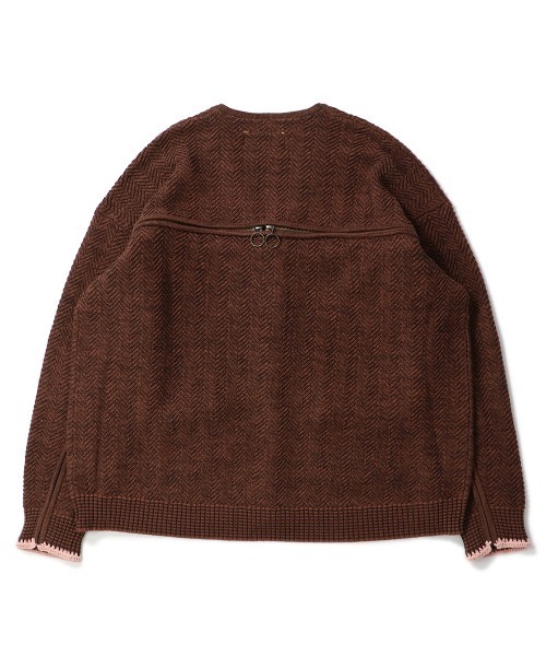 UNION（UNION TOKYO）（ユニオン）の「UNION TOKYO ANDREWS CARDIGAN ユニオントーキョー カーディガン（カーディガン/ボレロ・メンズ・ライトブルー/ダークブラウン・L/XL/S/M）」の3枚目の写真