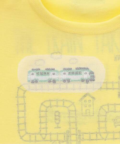 kladskap（クレードスコープ）の「【人気商品再入荷】【直営店で取り扱い無し】電車と線路半袖Tシャツ（Tシャツ/カットソー・キッズ・クリーム・130cm/110cm/100cm/90cm）」の4枚目の写真