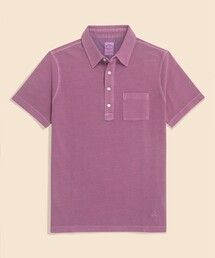 コットンストレッチピケ GFロゴ ガーメントダイ ポロシャツ