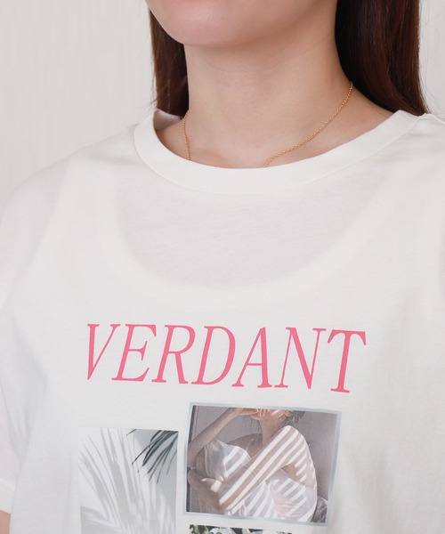 libelle more（リベル モア）の「USAコットンフォトロゴプリントTシャツ【接触冷感】（Tシャツ/カットソー・レディース・ブラック/オフホワイト/サックスブルー/グレイッシュベージュ・M/L）」の11枚目の写真