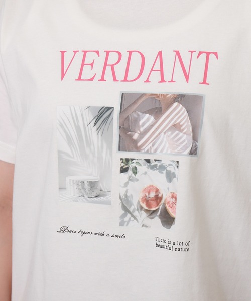 libelle more（リベル モア）の「USAコットンフォトロゴプリントTシャツ【接触冷感】（Tシャツ/カットソー・レディース・ブラック/オフホワイト/サックスブルー/グレイッシュベージュ・M/L）」の12枚目の写真