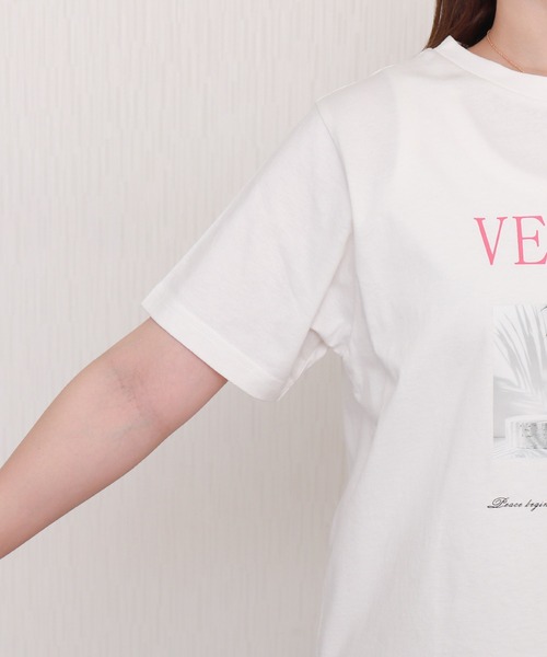 libelle more（リベル モア）の「USAコットンフォトロゴプリントTシャツ【接触冷感】（Tシャツ/カットソー・レディース・ブラック/オフホワイト/サックスブルー/グレイッシュベージュ・M/L）」の13枚目の写真