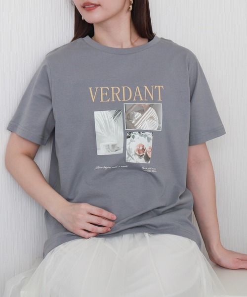 libelle more（リベル モア）の「USAコットンフォトロゴプリントTシャツ【接触冷感】（Tシャツ/カットソー・レディース・ブラック/オフホワイト/サックスブルー/グレイッシュベージュ・M/L）」の21枚目の写真