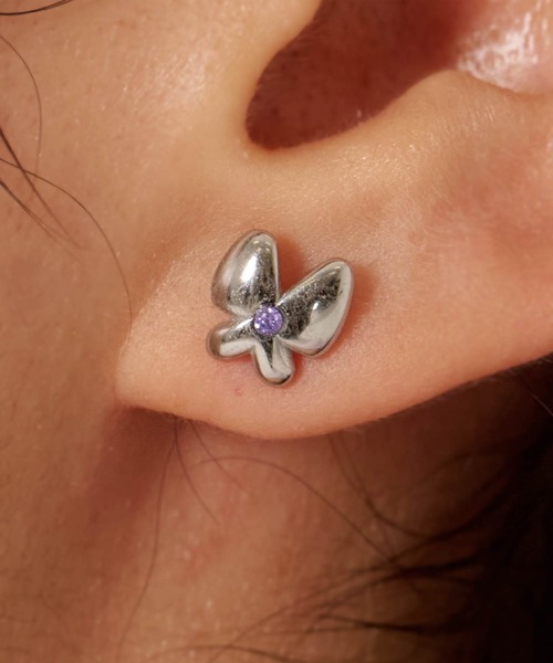 ストーン付き ステンレス ピアス TINA：JOJUN（ピアス（両耳用