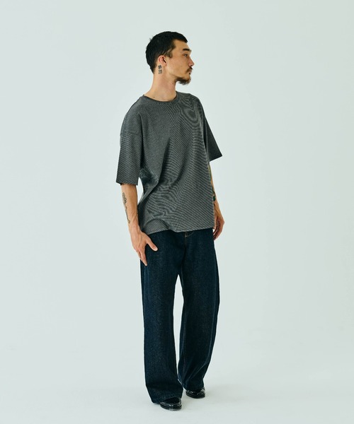 THE BOLDMAN(ザ ボールドマン)の「Summer Wool Tee - BIG / サマーウールTシャツ(Tシャツ/カットソー・メンズ・ブラック×グレー/ブラック/ホワイト・LARGE/MEDIUM)」の7枚目の写真