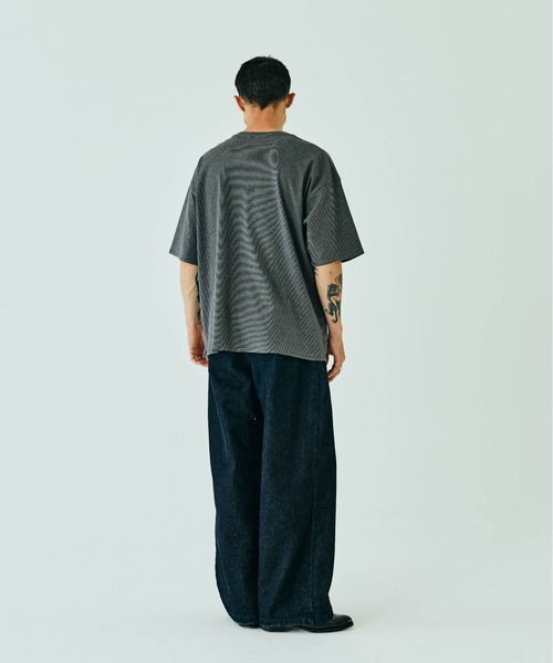 THE BOLDMAN(ザ ボールドマン)の「Summer Wool Tee - BIG / サマーウールTシャツ(Tシャツ/カットソー・メンズ・ブラック×グレー/ブラック/ホワイト・LARGE/MEDIUM)」の10枚目の写真