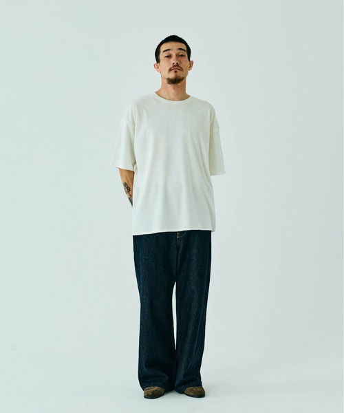 THE BOLDMAN(ザ ボールドマン)の「Summer Wool Tee - BIG / サマーウールTシャツ(Tシャツ/カットソー・メンズ・ブラック×グレー/ブラック/ホワイト・LARGE/MEDIUM)」の15枚目の写真