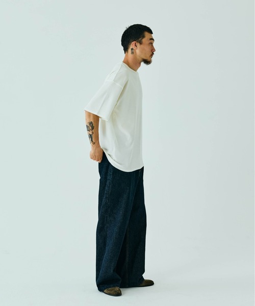 THE BOLDMAN(ザ ボールドマン)の「Summer Wool Tee - BIG / サマーウールTシャツ(Tシャツ/カットソー・メンズ・ブラック×グレー/ブラック/ホワイト・LARGE/MEDIUM)」の16枚目の写真