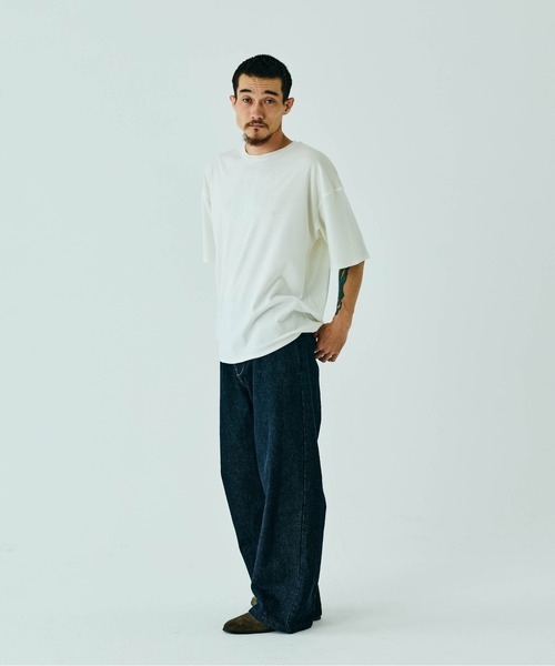 THE BOLDMAN(ザ ボールドマン)の「Summer Wool Tee - BIG / サマーウールTシャツ(Tシャツ/カットソー・メンズ・ブラック×グレー/ブラック/ホワイト・LARGE/MEDIUM)」の14枚目の写真