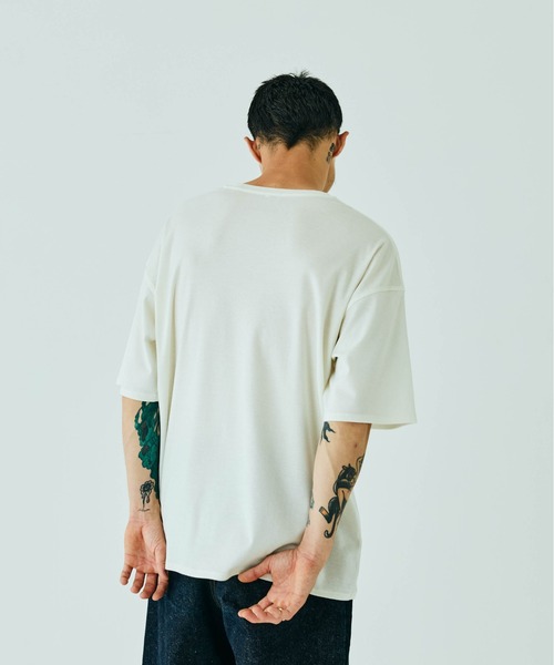 THE BOLDMAN(ザ ボールドマン)の「Summer Wool Tee - BIG / サマーウールTシャツ(Tシャツ/カットソー・メンズ・ブラック×グレー/ブラック/ホワイト・LARGE/MEDIUM)」の13枚目の写真
